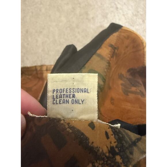 Leather Patchwork USA State License Plates Vtg Vest XL Jazzman Oklahoma Snaps - Picture 7 of 7